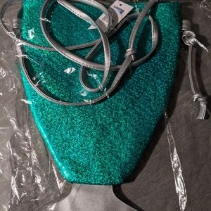 Girls mermaid tail crossbody bag purse